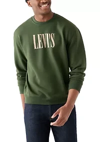 Relaxed Graphic Crew Neck Sweatshirt