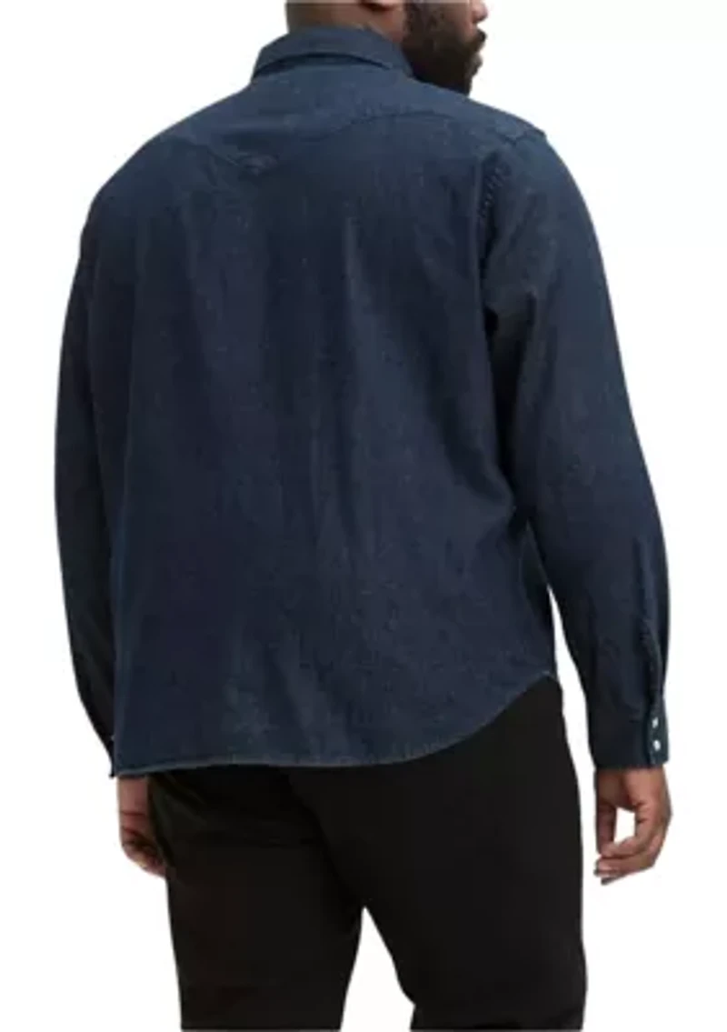 Big & Tall Long Sleeve Classic Western Button-Down Shirt