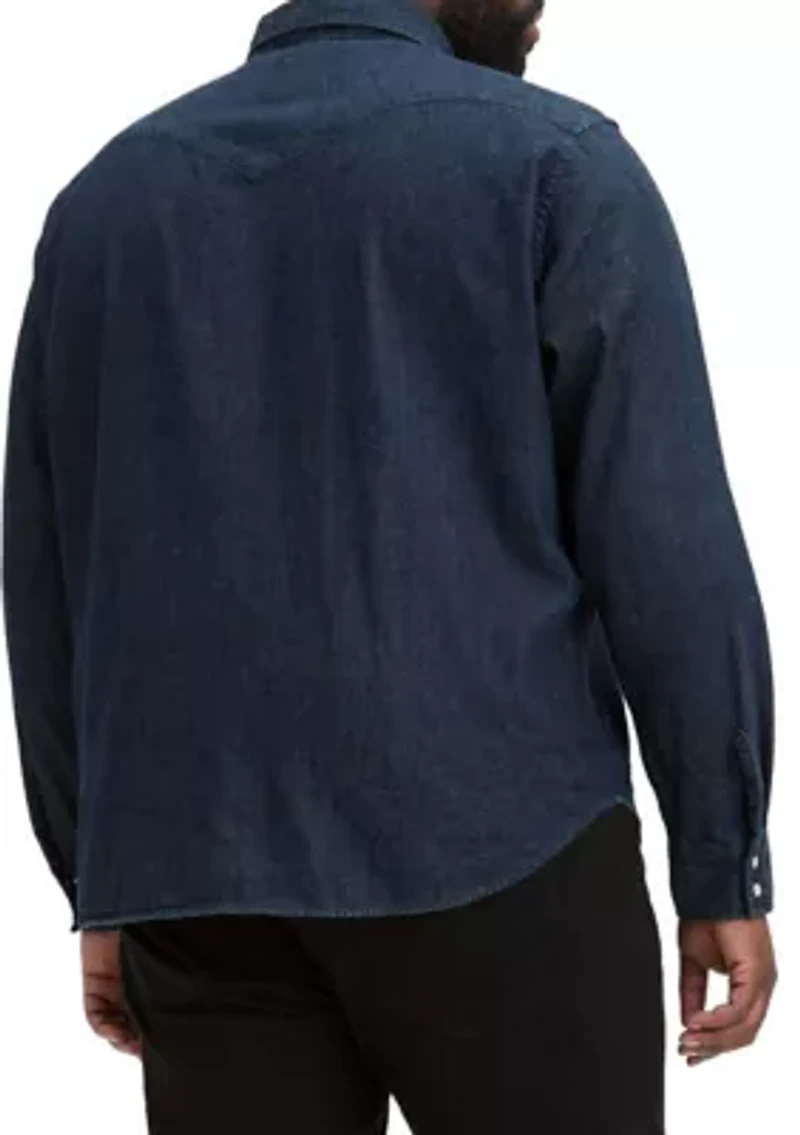Big & Tall Long Sleeve Chest Pocket Button Down Shirt