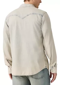 Men's Long Sleeve Classic Western Denim Shirt