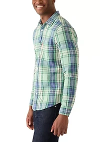 Men's Classic Jones Plaid Aqua Foam Shirt