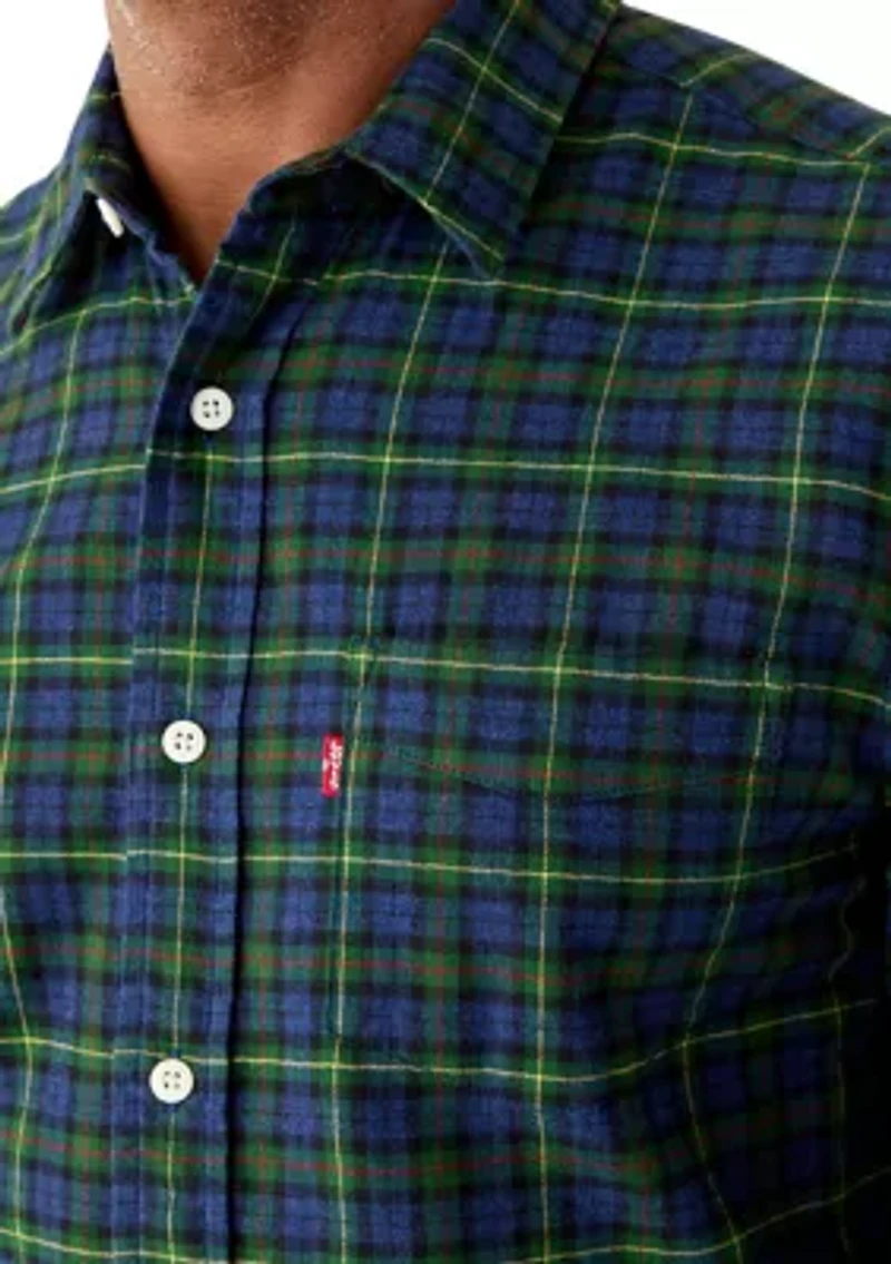 Men's Long Sleeve Classic Plaid Flannel