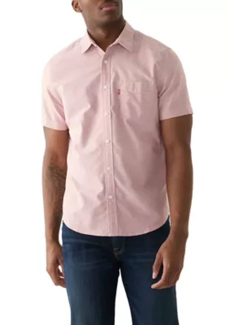 Classic One Pocket Short Sleeve Button Down Shirt