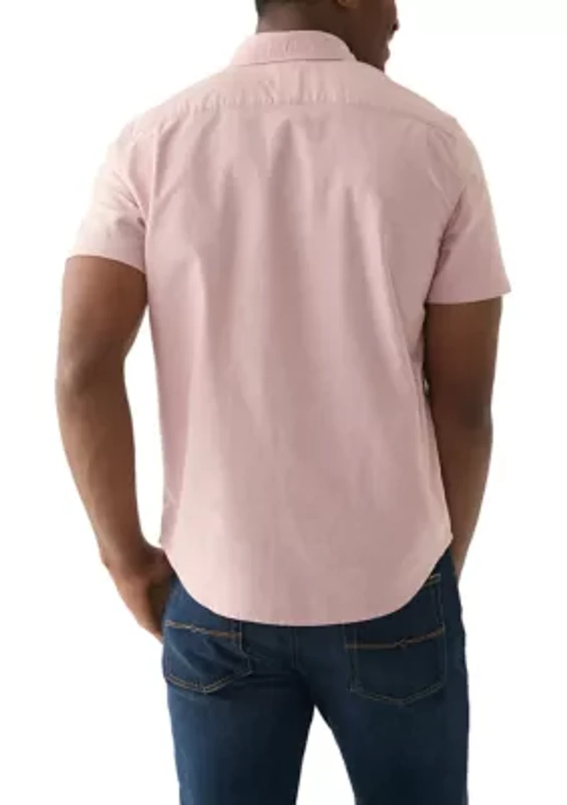 Classic One Pocket Short Sleeve Button Down Shirt