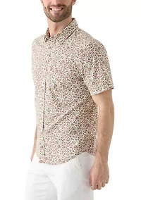 Short Sleeve One Pocket Floral Button Up Shirt