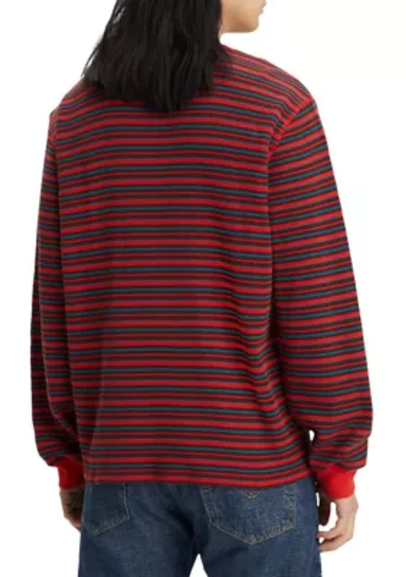 Long Sleeve Striped Thermal T-Shirt