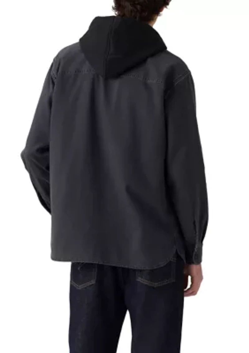 Abner Washed Black Button Down Shirt