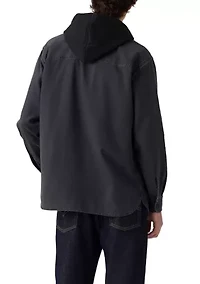 Abner Washed Black Button Down Shirt