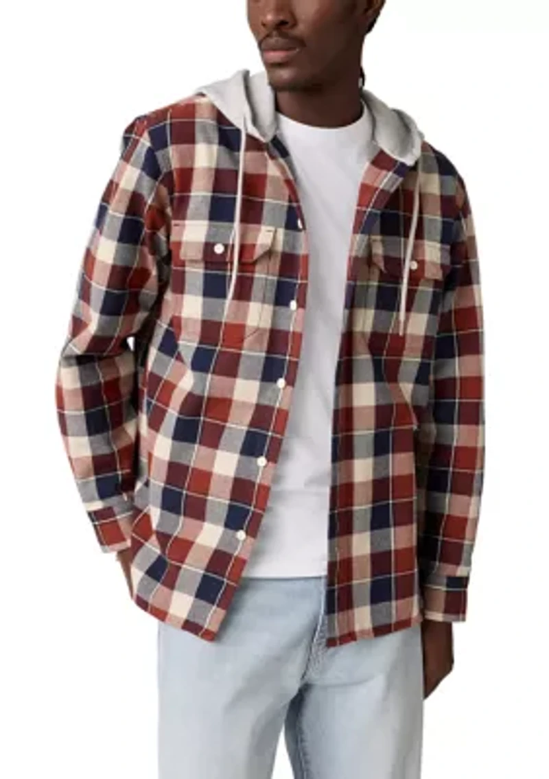 Reeve Plaid Russet Button Down Shirt