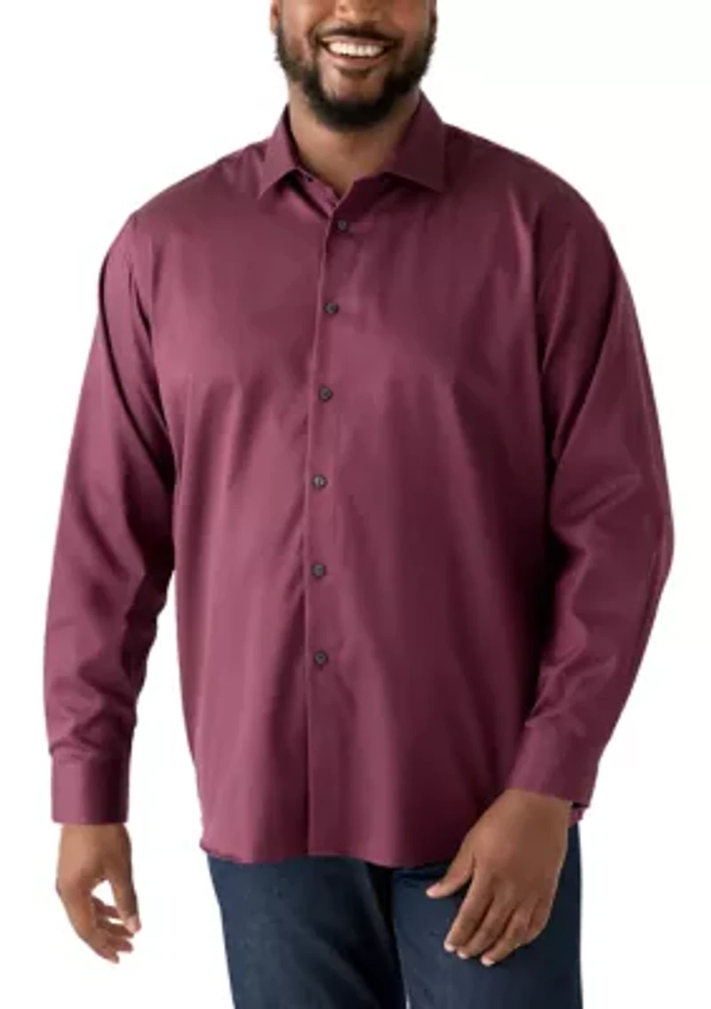 Men's Big Steel+ Stretch Wrinkle Free Dress Shirt