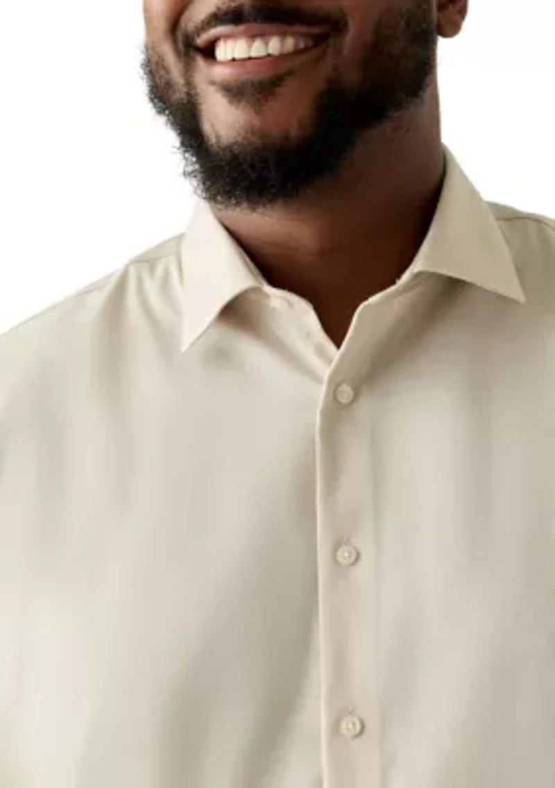 Big & Tall Steel + Stretch Wrinkle Free Dress Shirt