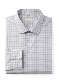 Big & Tall Plaid Steel Stretch Button Down Shirt