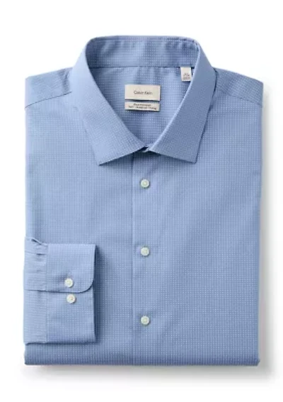 Big & Tall Printed Steel Stretch Shirt