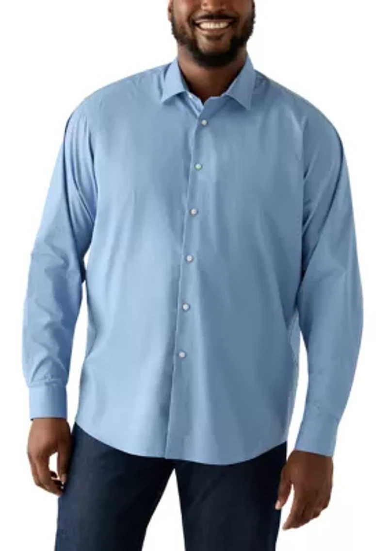 Big & Tall Printed Steel Stretch Shirt