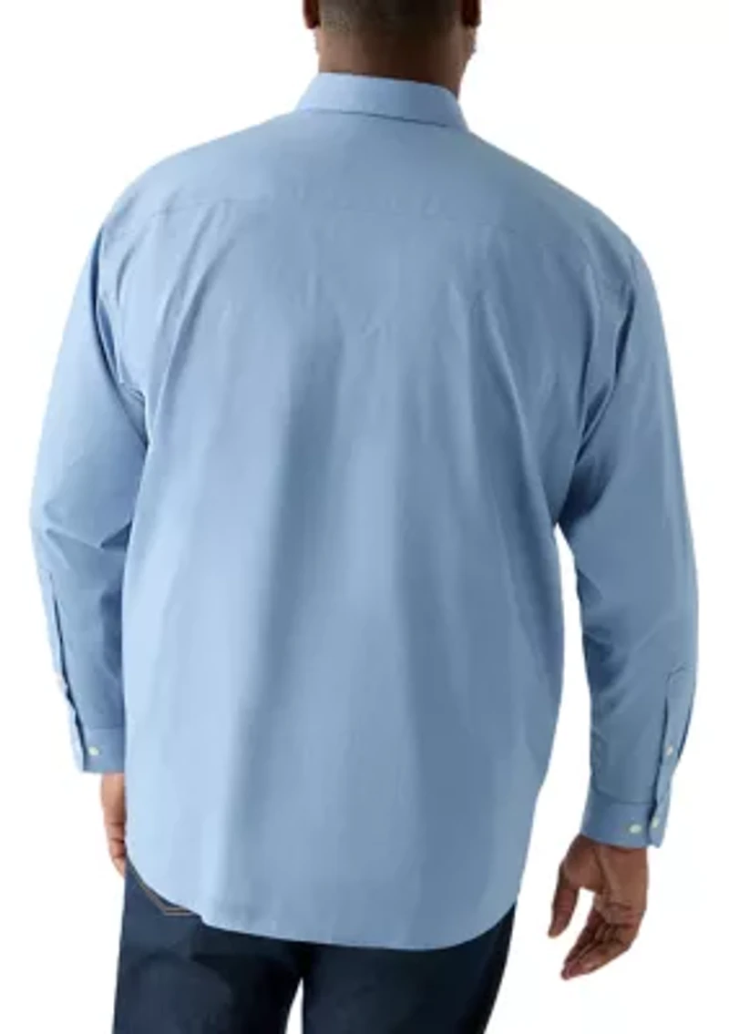 Big & Tall Printed Steel Stretch Shirt