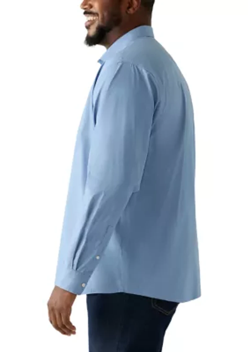 Big & Tall Printed Steel Stretch Shirt