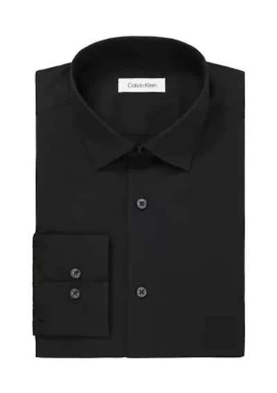 Long Sleeve Refined Cotton Stretch Poplin Dress Shirt