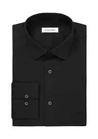 Long Sleeve Refined Cotton Stretch Poplin Dress Shirt