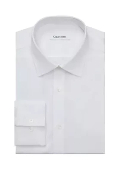 Long Sleeve Refined Cotton Stretch Poplin Dress Shirt