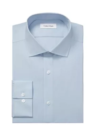 Long Sleeve Refined Cotton Stretch Poplin Dress Shirt