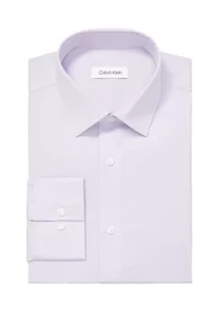 Long Sleeve Refined Cotton Stretch Poplin Dress Shirt