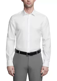 Long Sleeve Refined Cotton Stretch Poplin Dress Shirt
