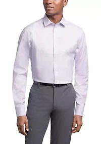 Long Sleeve Refined Cotton Stretch Poplin Dress Shirt