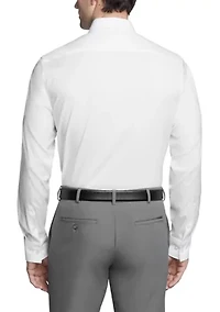 Long Sleeve Refined Cotton Stretch Poplin Dress Shirt