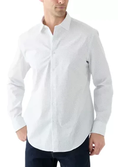 Refined Cotton Stretch Dress Shirt, Slim Fit