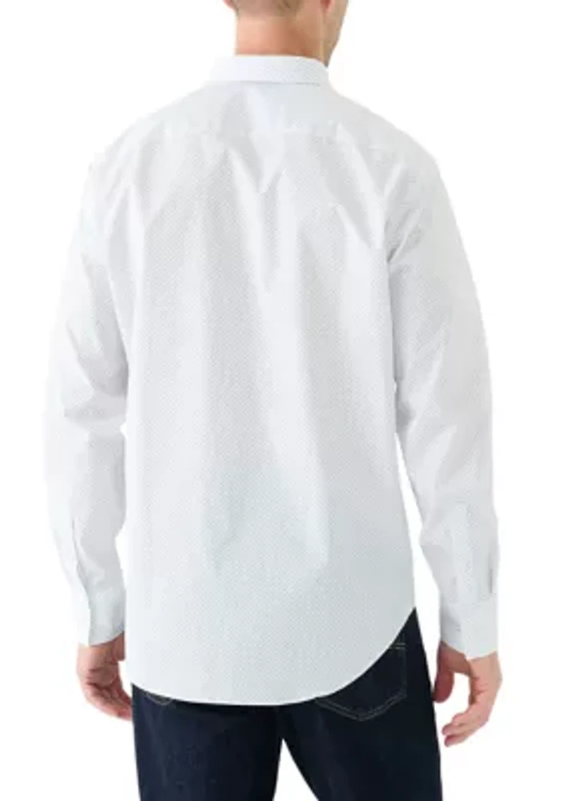 Refined Cotton Stretch Dress Shirt, Slim Fit
