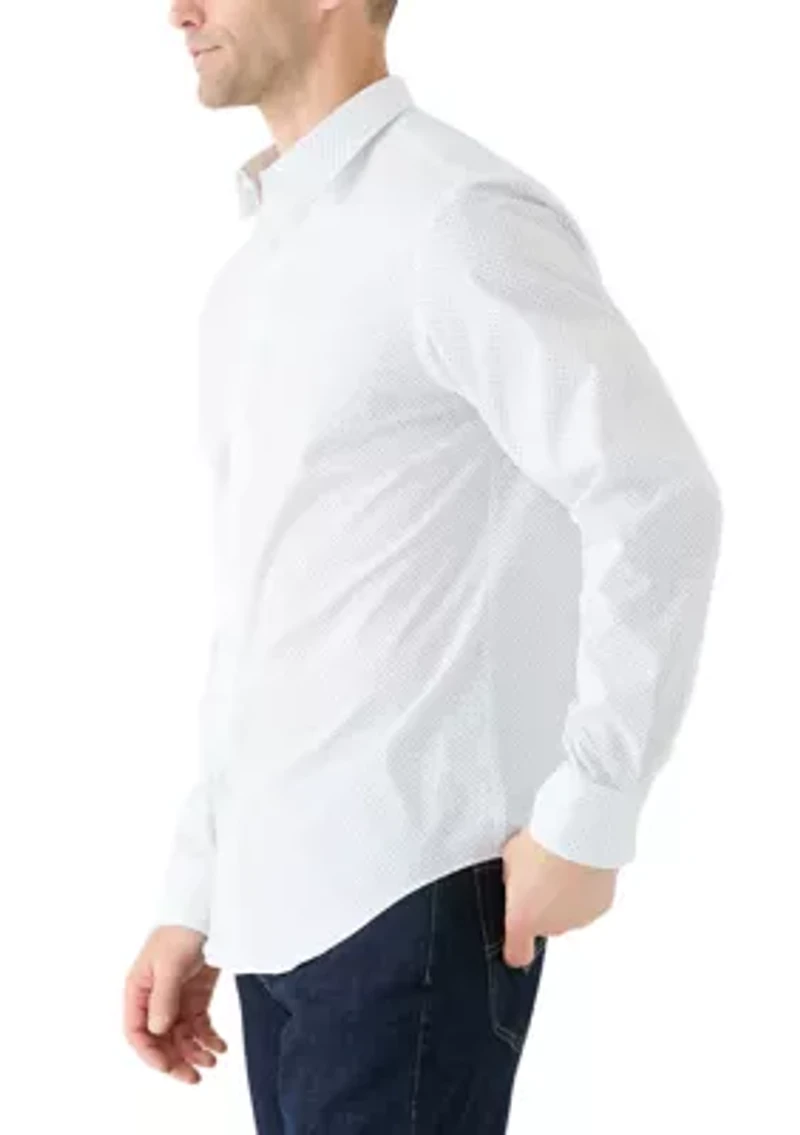 Refined Cotton Stretch Dress Shirt, Slim Fit