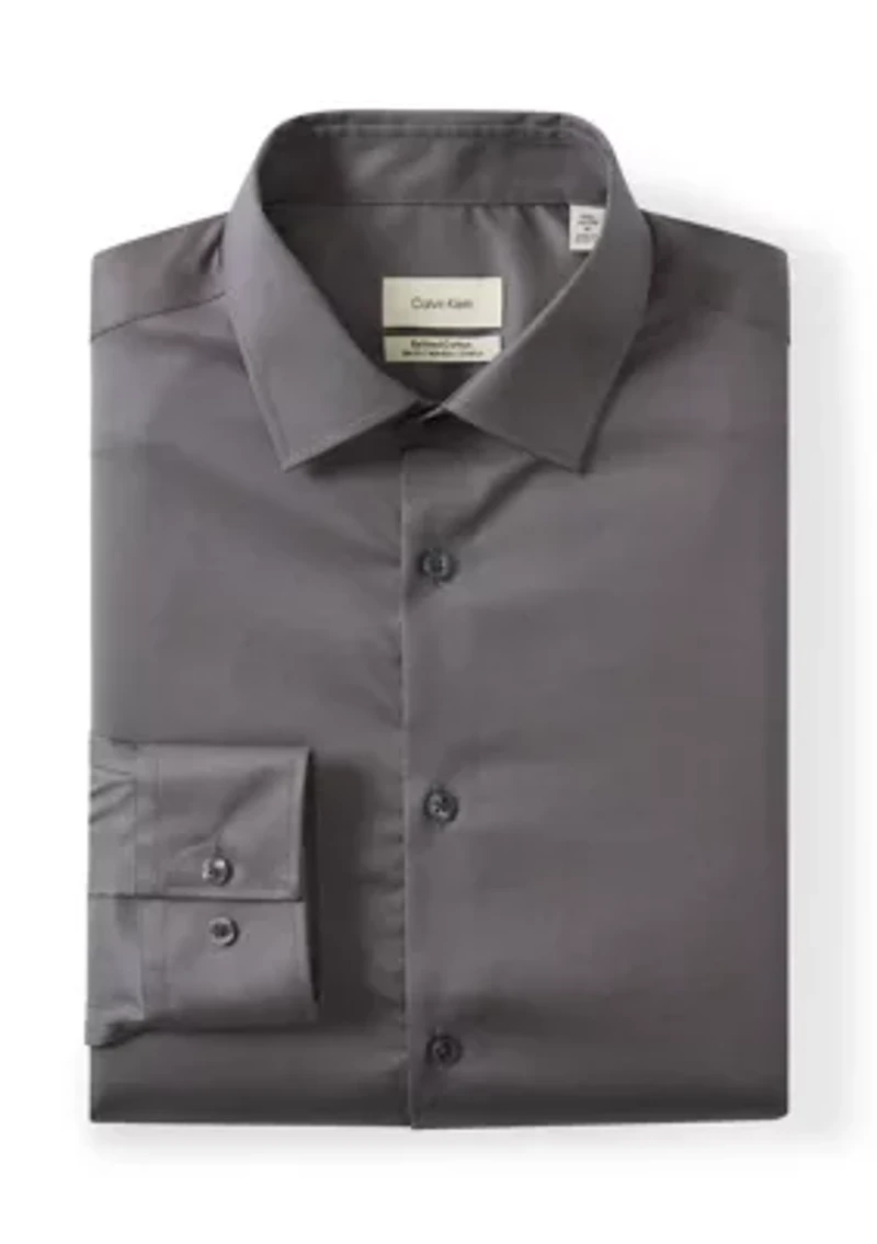 Men's Refined Cotton Stretch Slim Fit Dress Shirt