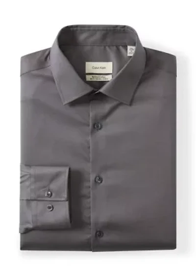 Men's Refined Cotton Stretch Slim Fit Dress Shirt