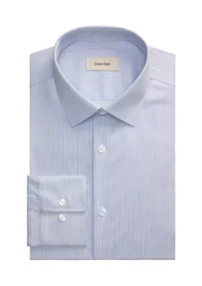 Men's Long Sleeve Slim Fit Striped Shirt