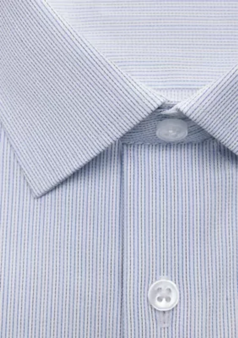 Men's Long Sleeve Slim Fit Striped Shirt