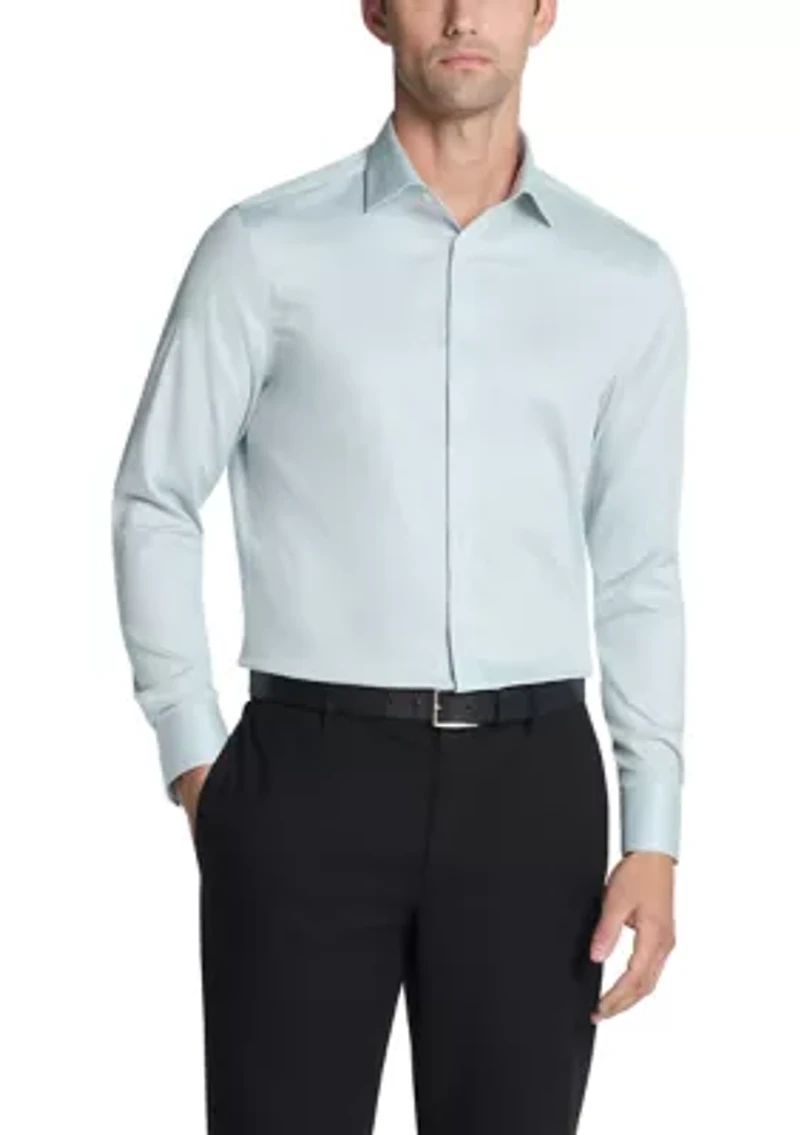 Performance Wrinkle Free Stretch Slim Fit Dress Shirt