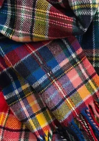 Recycled Wool Plaid Scarf
