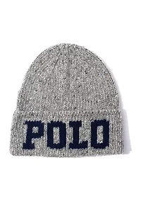 Knit Tweed Polo Beanie
