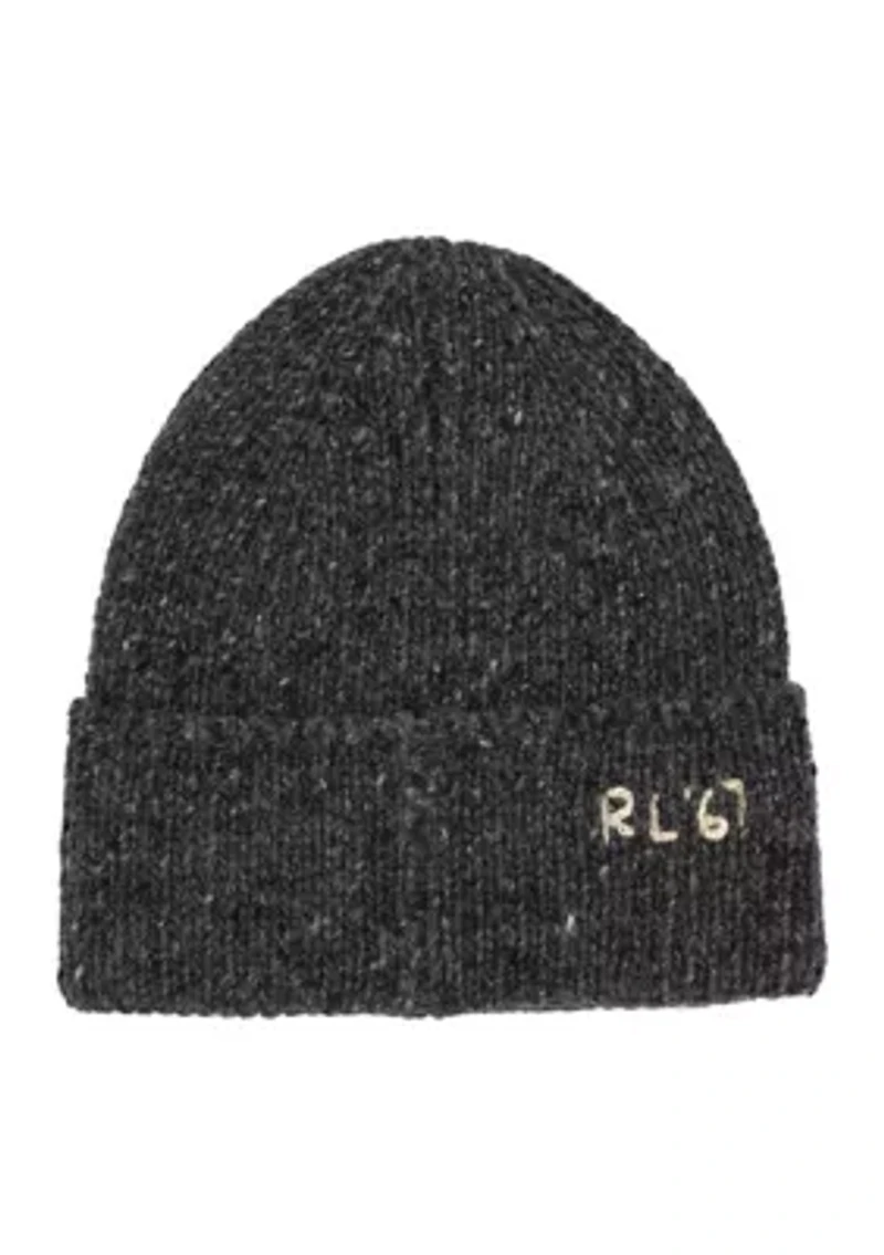 Knit Tweed Polo Beanie