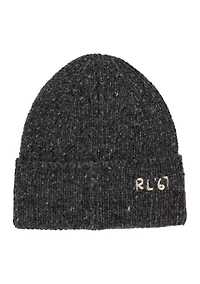 Knit Tweed Polo Beanie