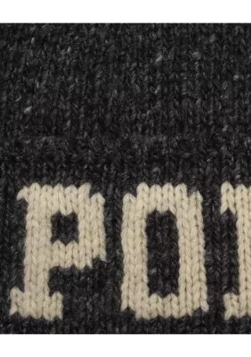 Knit Tweed Polo Beanie