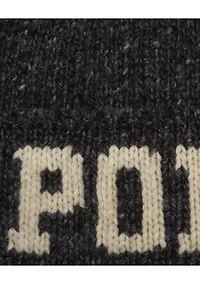 Knit Tweed Polo Beanie