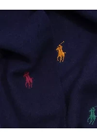 Embroidered Polo Player Scarf