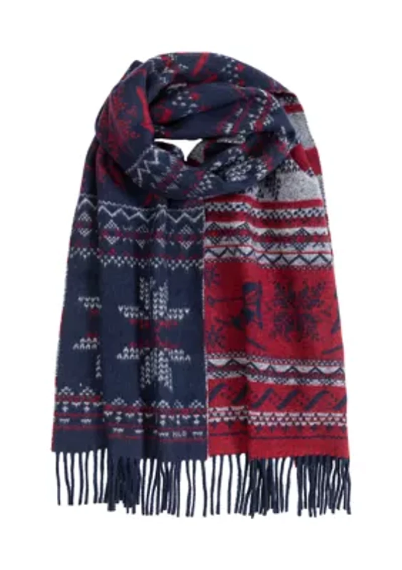 Snowflake Woven Jacquard Scarf