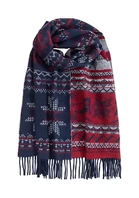 Snowflake Woven Jacquard Scarf