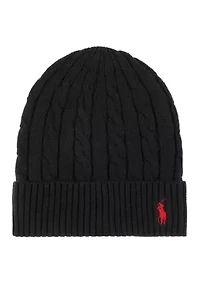 Cotton Cashmere Cable Beanie