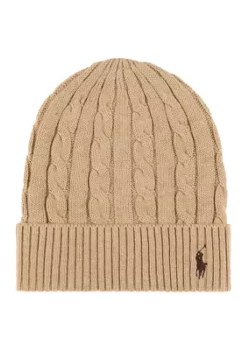 Cotton Cashmere Cable Beanie