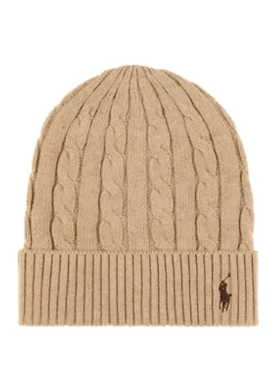 Cotton Cashmere Cable Beanie