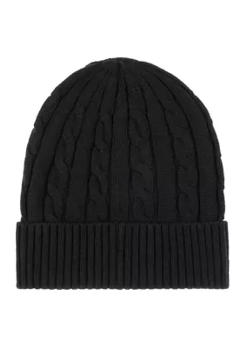 Cotton Cashmere Cable Beanie