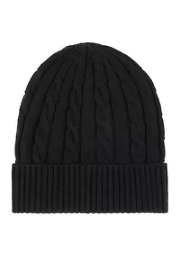 Cotton Cashmere Cable Beanie
